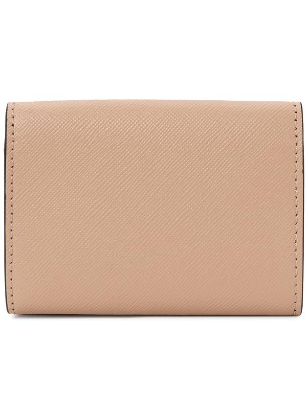 Saffiano Color Block Tri-Fold Half Wallet Pink - MARNI - BALAAN 3