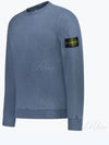 Logo Patch Crew Neck Sweatshirt Navy - STONE ISLAND - BALAAN 2