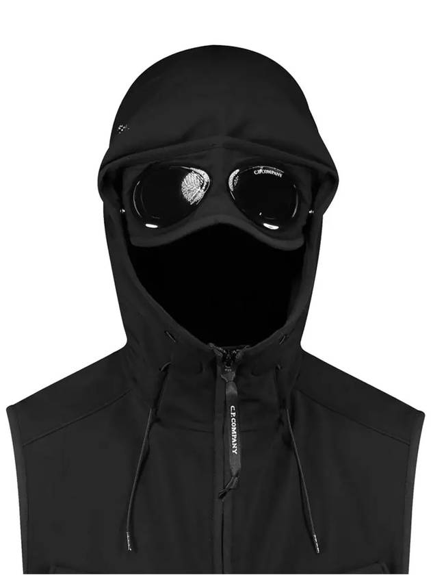 Shell R Mix Goggle Hooded Padded Vest Black - CP COMPANY - BALAAN 5