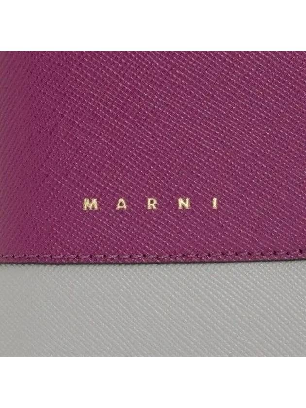 Saffiano Tri-Fold Half Wallet Purple - MARNI - BALAAN 5