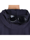 Diagonal Raised Fleece Goggle Hooded Jacket Navy - CP COMPANY - BALAAN 10