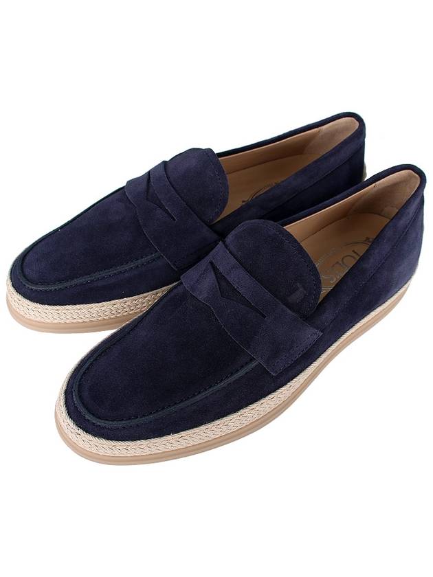 Flat Suede Loafers Blue - TOD'S - BALAAN 3