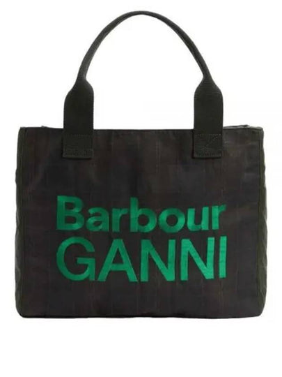 Ganni Wax Tote Bag Black - BARBOUR - BALAAN 2