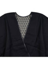 Gancini Wool Cape Black - SALVATORE FERRAGAMO - BALAAN.