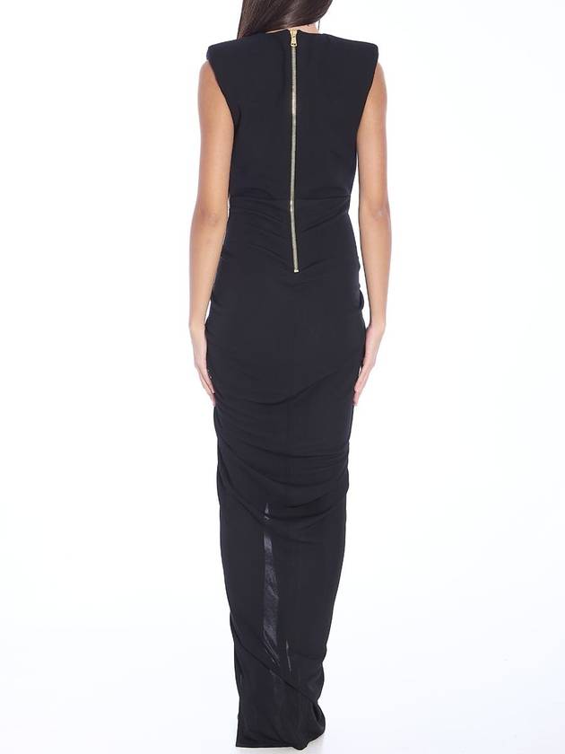 Tailleur Long Dress In Crêpe - BALMAIN - BALAAN 4