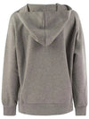 SAPORE logo embroidery hoodie gray 2429946031 003 - MAX MARA - BALAAN 3