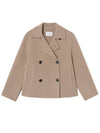 Women's Handmade Pea Coat Beige - LACOSTE - BALAAN 1