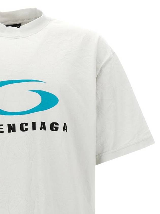 Logo Print Cotton Short Sleeve T-Shirt White - BALENCIAGA - BALAAN 4