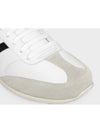 Jogger Lace Calfskin Suede Low Top Sneakers White - CELINE - BALAAN 4