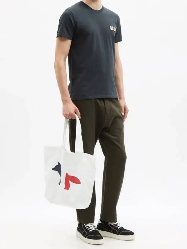 Double Fox Head Patch Classic Short Sleeve T-Shirt Anthracite - MAISON KITSUNE - BALAAN 4