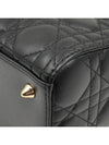 Black Cannage Lambskin Lady Medium 2WAY - DIOR - BALAAN 5