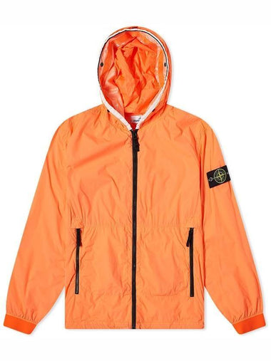 Wappen Patch Skin Touch Nylon Hooded Jacket Orange - STONE ISLAND - BALAAN 1