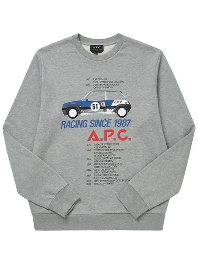 Mac Racing Car Sweatshirt Heather Grey - A.P.C. - BALAAN 4