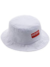 Logo Paris Sun Patch Cotton Bucket Hat White - KENZO - BALAAN 5