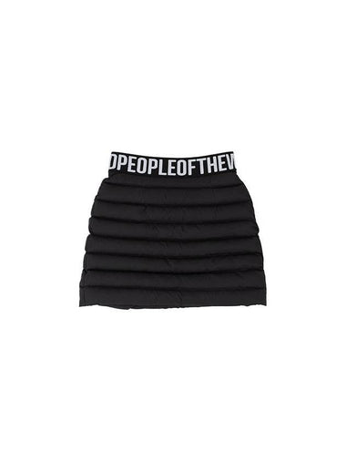 Quilted Padded Mini A-Line Skirt Black - PEOPLE OF THE WORLD - BALAAN 1