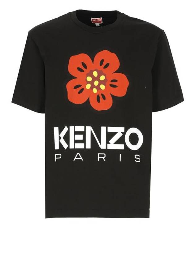 Boke Flower Short Sleeve T-Shirt Black - KENZO - BALAAN 2