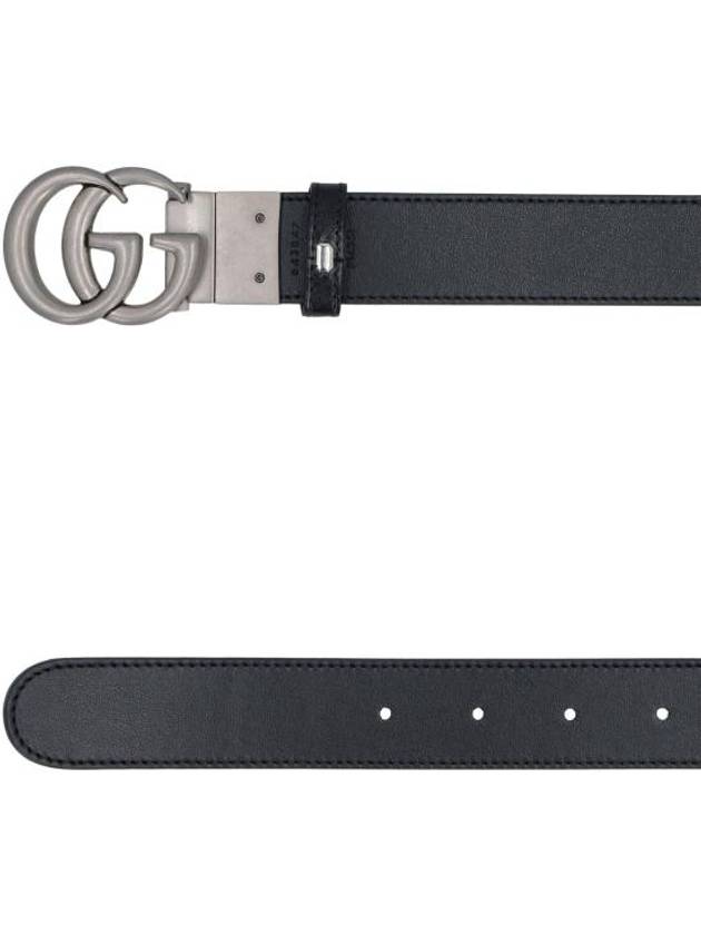 GG Marmont Silver Reversible Thin Belt Beige - GUCCI - BALAAN 5