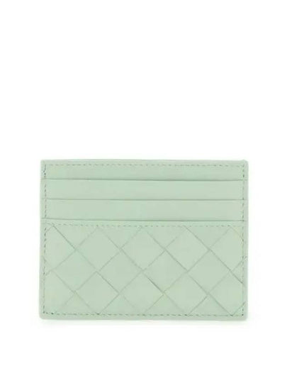 Intrecciato Leather Card Wallet Fresh Mint - BOTTEGA VENETA - BALAAN 2