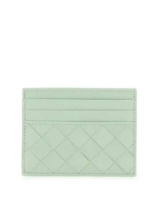 Intrecciato Leather Card Wallet Fresh Mint - BOTTEGA VENETA - BALAAN 2