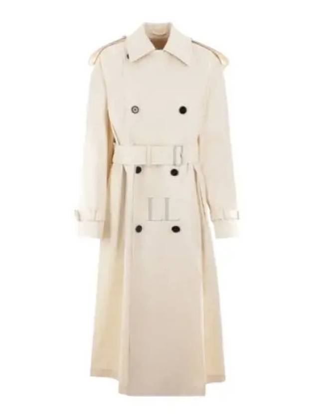 Belted Cotton Gabardine Trench Coat Ivory - BURBERRY - BALAAN 2