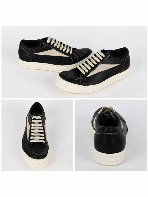 Hollywood Vintage Low Top Sneakers Milk Black - RICK OWENS - BALAAN 3