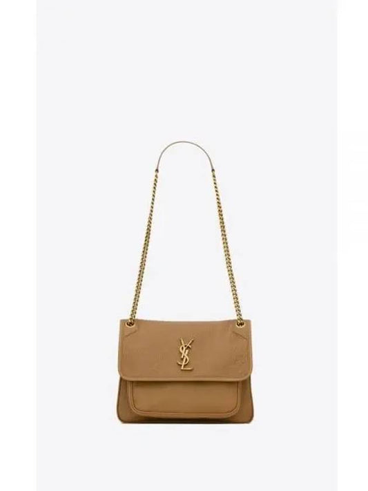 YSL Shoulder Bag Grain Lambskin Sheepskin Nikki Baby Bag Dark CORK Bag 633179AACYT2760 - SAINT LAURENT - BALAAN 1