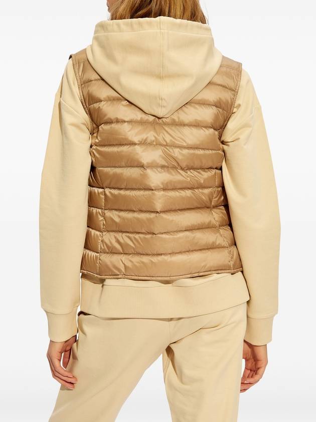 Liane Logo Patch Down Vest Dark Beige - MONCLER - BALAAN 4