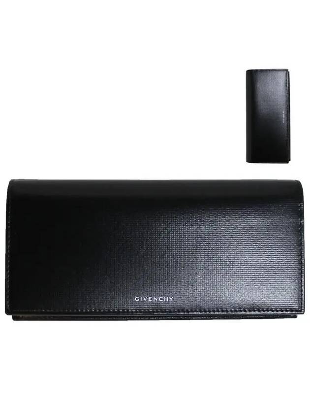 Classic 4G Logo Leather Long Wallet Black - GIVENCHY - BALAAN 1