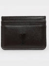 Heart Logo Leather Card Wallet Dark Brown - AMI - BALAAN 2