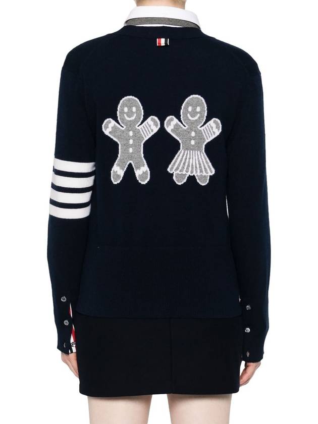 Intarsia classic cardigan navy - THOM BROWNE - BALAAN 2