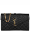 Cassandre Monogram Chain Cross Bag Black - SAINT LAURENT - BALAAN 2