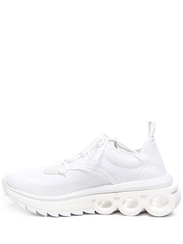 Running Nima Knit Low Top Sneakers White - SALVATORE FERRAGAMO - BALAAN 4