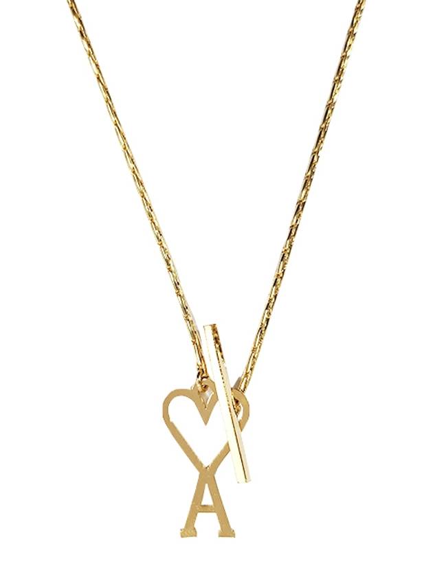 Heart Logo Chain Metal Necklace Gold - AMI - BALAAN 2