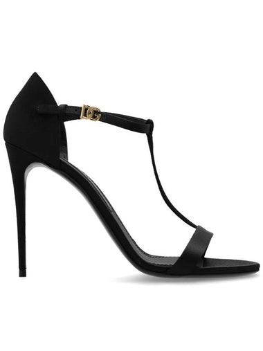 Dolce & Gabbana Satin High Heel Sandals, Women's, Black - DOLCE&GABBANA - BALAAN 1