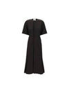 Cotton Short Sleeve Midi Dress Black - AMI - BALAAN 2