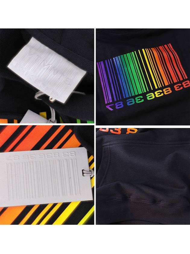 Rainbow Big Barcode Print Hoodie Black - VETEMENTS - BALAAN 10