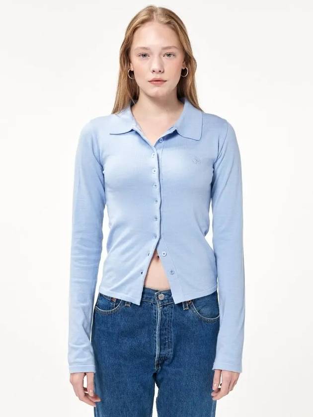 COLLAR KNITTED SHIRTS COZY BLUE - ASCENTCITY - BALAAN 4