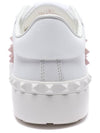 Rockstud Leather Low Top Sneakers White Rose - VALENTINO - BALAAN 5