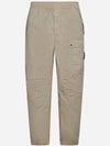 Logo Twill Cotton Cargo Track Pants Sand - STONE ISLAND - BALAAN 2