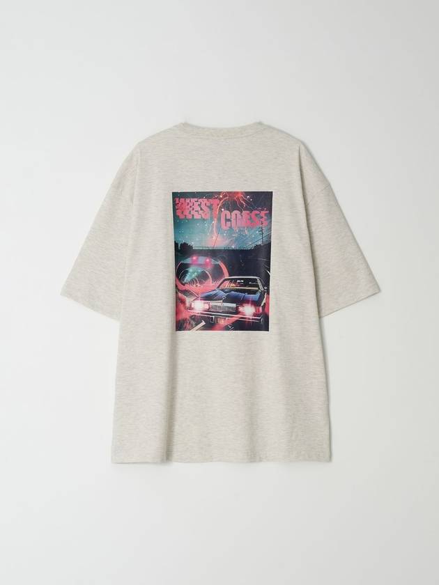 Overfit Retro Poster T Shirt Melange - BOOVOOM - BALAAN 1