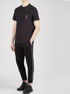 Embroider Short Sleeve T-Shirt Black - NEIL BARRETT - BALAAN 4