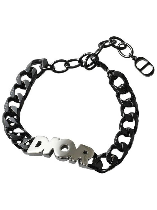 Chain Link Bracelet Black - DIOR - BALAAN 2