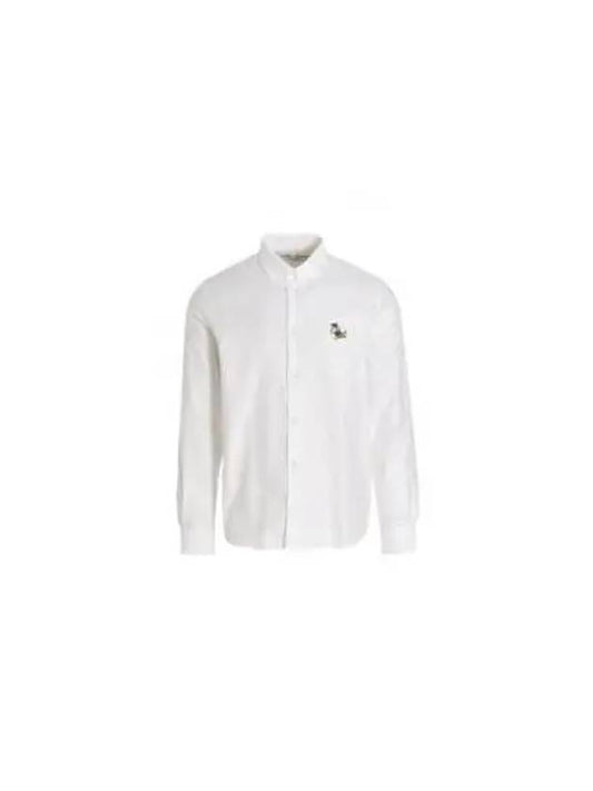 Dressed Fox Patch Relaxed Long Sleeve Shirt White - MAISON KITSUNE - BALAAN 2