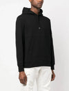 Logo Patch Drawstring Hoodie Black - CP COMPANY - BALAAN 3