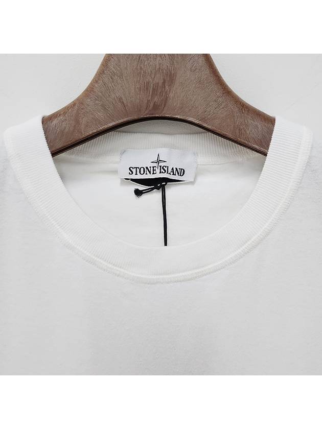 Organic Cotton Short Sleeve T-Shirt White - STONE ISLAND - BALAAN 5