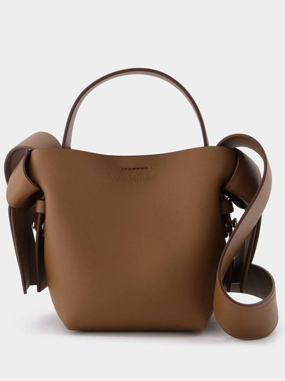 Musubi Micro Leather Shoulder Bag Camel - ACNE STUDIOS - BALAAN 2