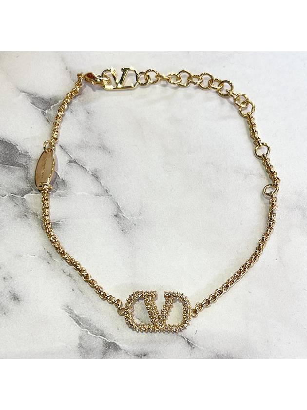 V Logo Bracelet Gold - VALENTINO - BALAAN 4