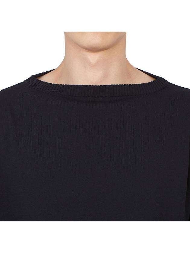 Men's OrGANNIc Cotton Knit Top Navy - ANDERSEN-ANDERSEN - BALAAN 7