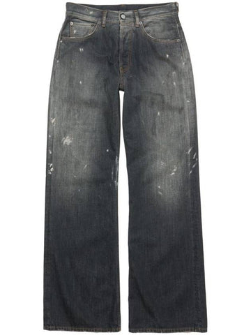 Painting Washing Loose Fit Denim Jeans Grey - ACNE STUDIOS - BALAAN 1