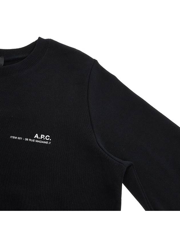 Item Logo Sweatshirt Black - A.P.C. - BALAAN 5